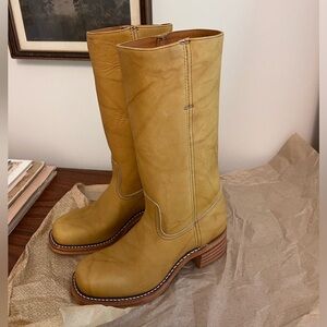 Frye Campus 14L Boots, size 8.5 and 9, banana color.